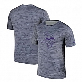Minnesota Vikings Nike Gray Black Striped Logo Performance T-Shirt,baseball caps,new era cap wholesale,wholesale hats